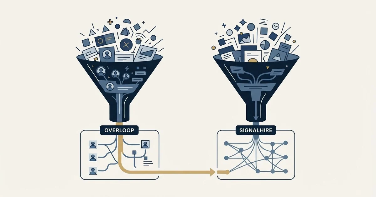 Editorial illustration for Overloop AI vs SignalHire