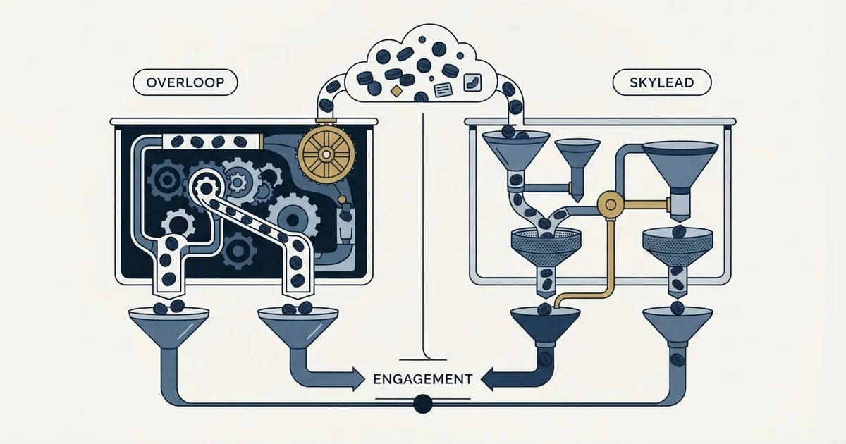 Editorial illustration for Overloop AI vs Skylead