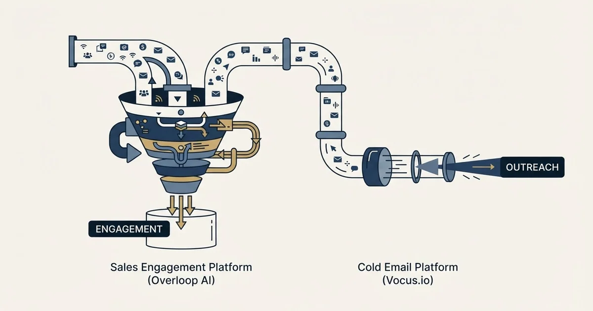 Editorial illustration for Overloop AI vs Vocus.io