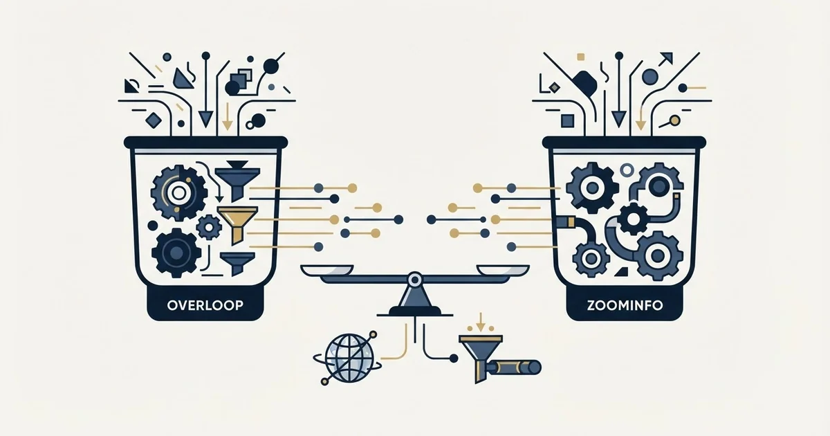 Editorial illustration for Overloop AI vs ZoomInfo
