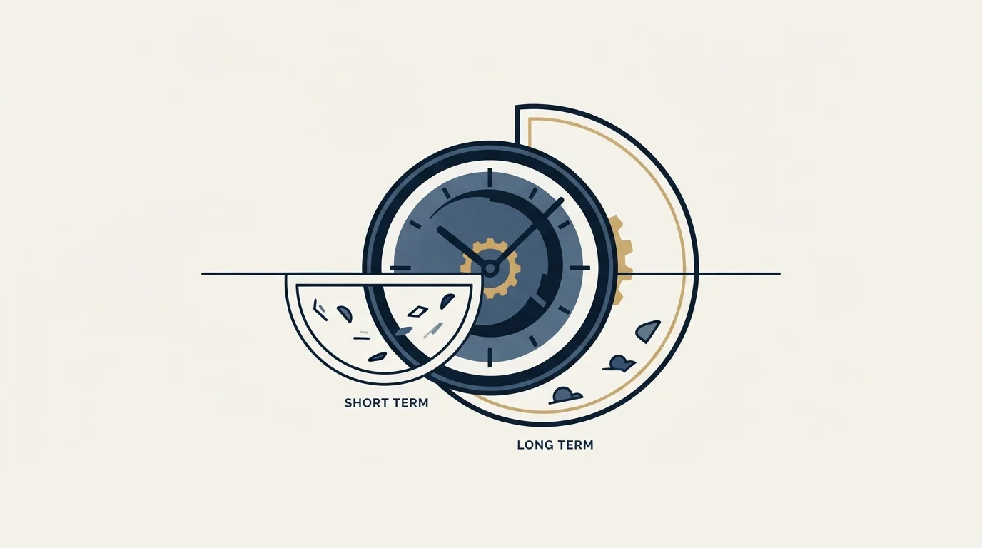 Section illustration: The clock, and the two retention windows