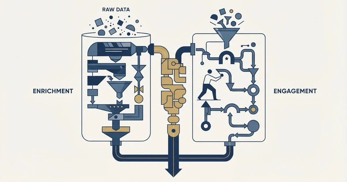 Editorial illustration for People Data Labs vs Vanillasoft