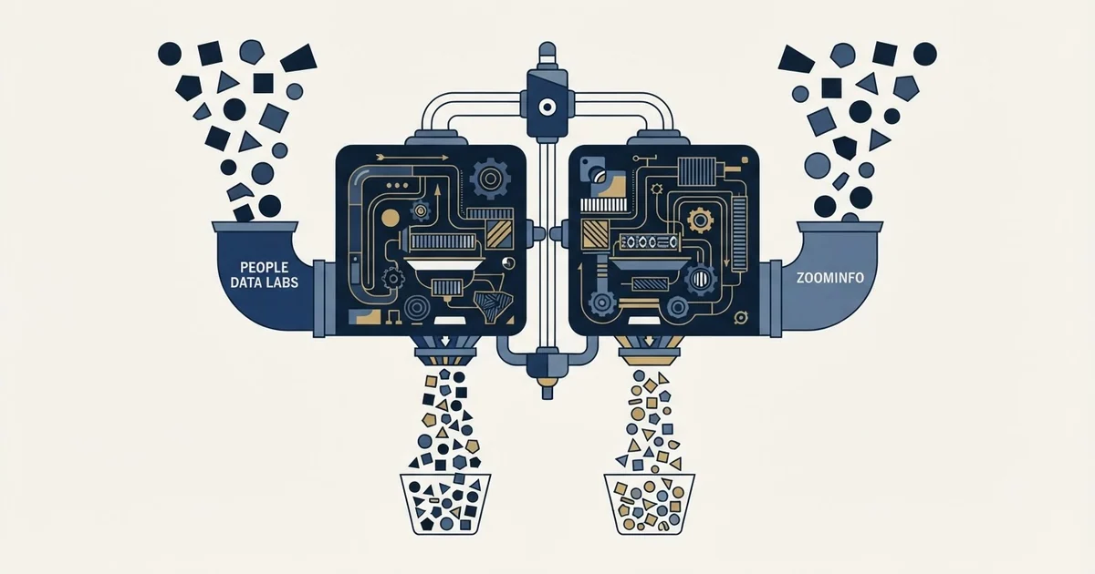 Editorial illustration for People Data Labs vs ZoomInfo