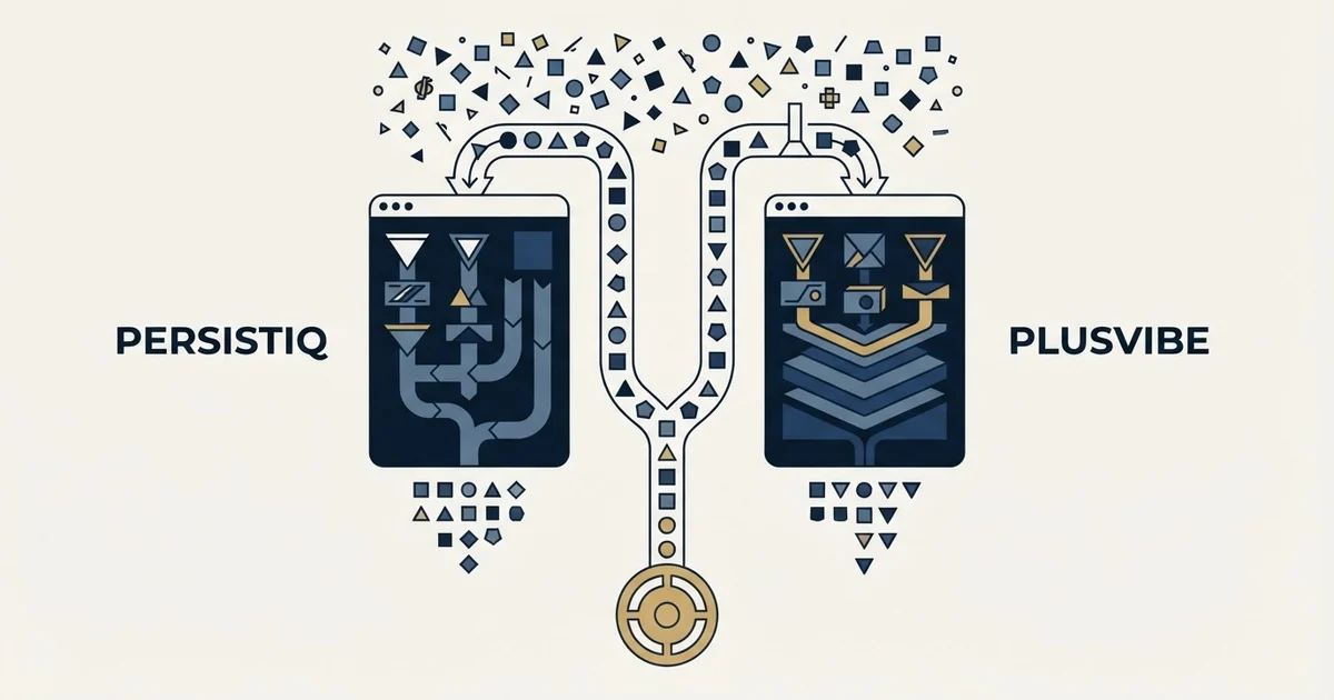 Editorial illustration for PersistIQ vs PlusVibe