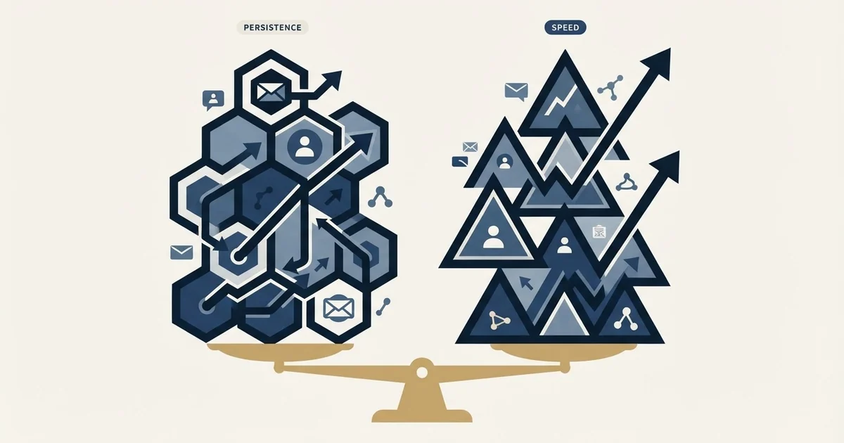Editorial illustration for PersistIQ vs QuickMail