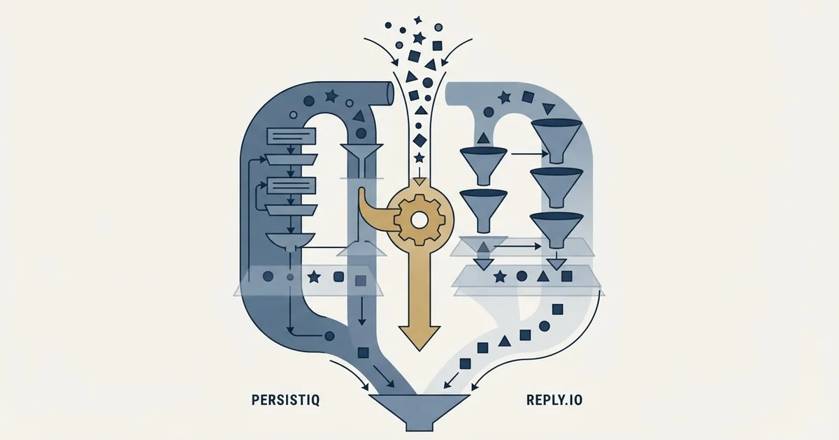 Editorial illustration for PersistIQ vs Reply.io