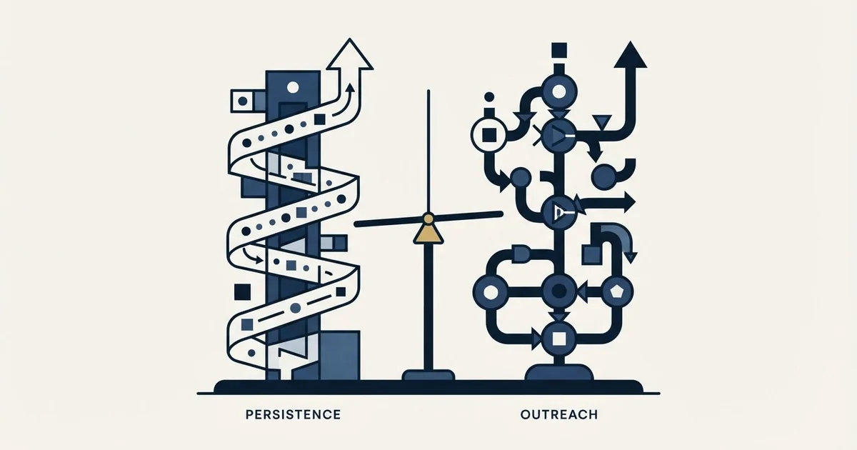 Editorial illustration for PersistIQ vs SalesBlink
