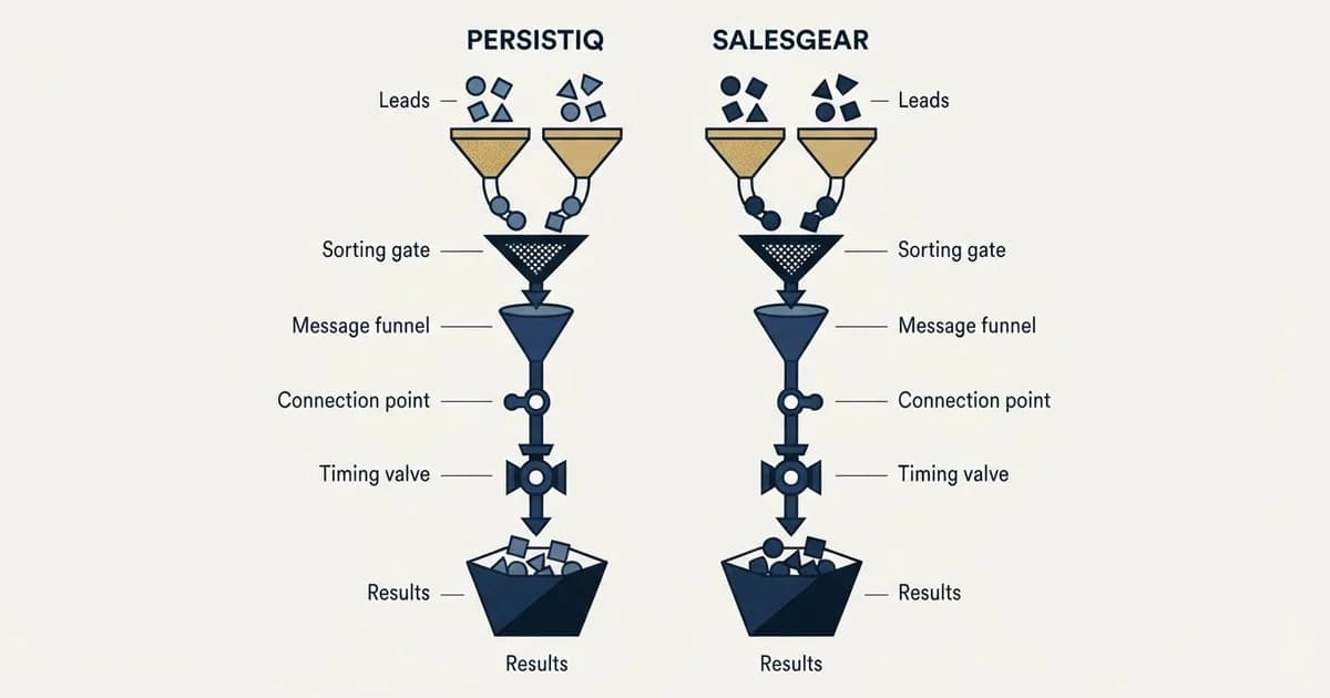 Editorial illustration for PersistIQ vs Salesgear