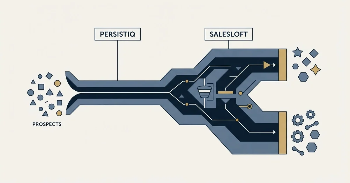 Editorial illustration for PersistIQ vs Salesloft