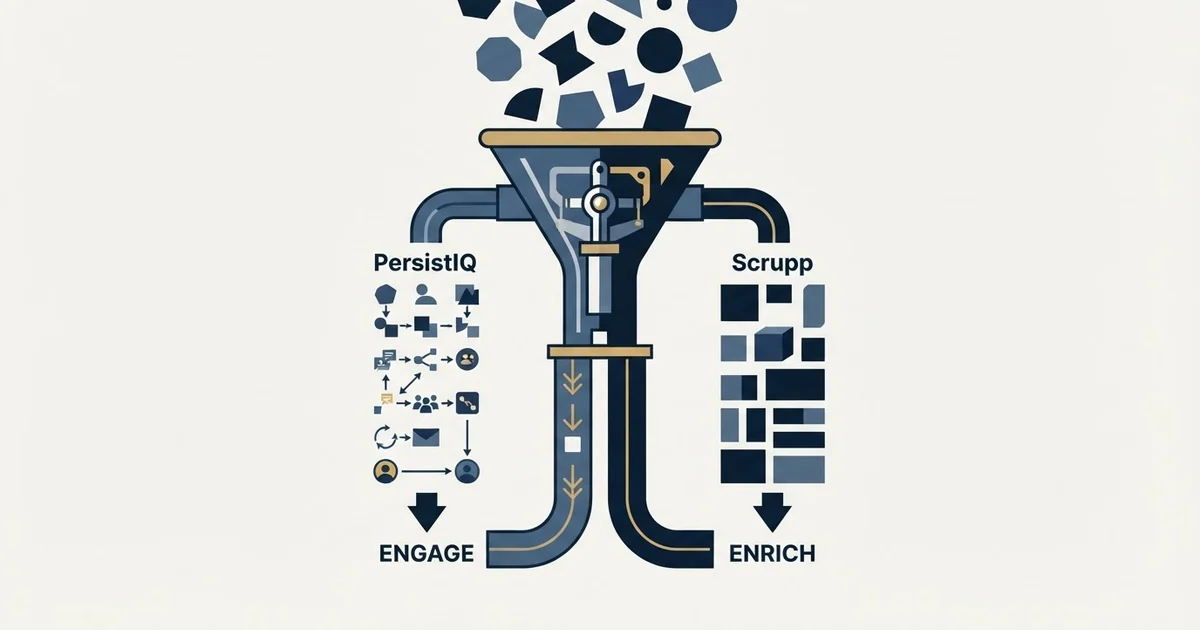 Editorial illustration for PersistIQ vs Scrupp
