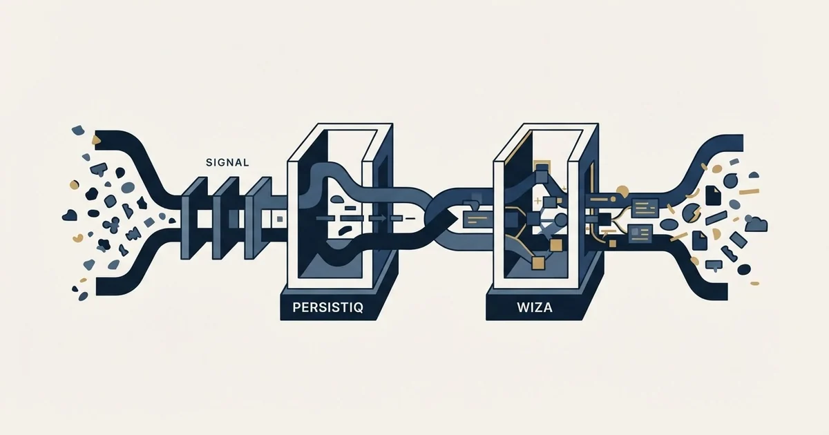 Editorial illustration for PersistIQ vs Wiza