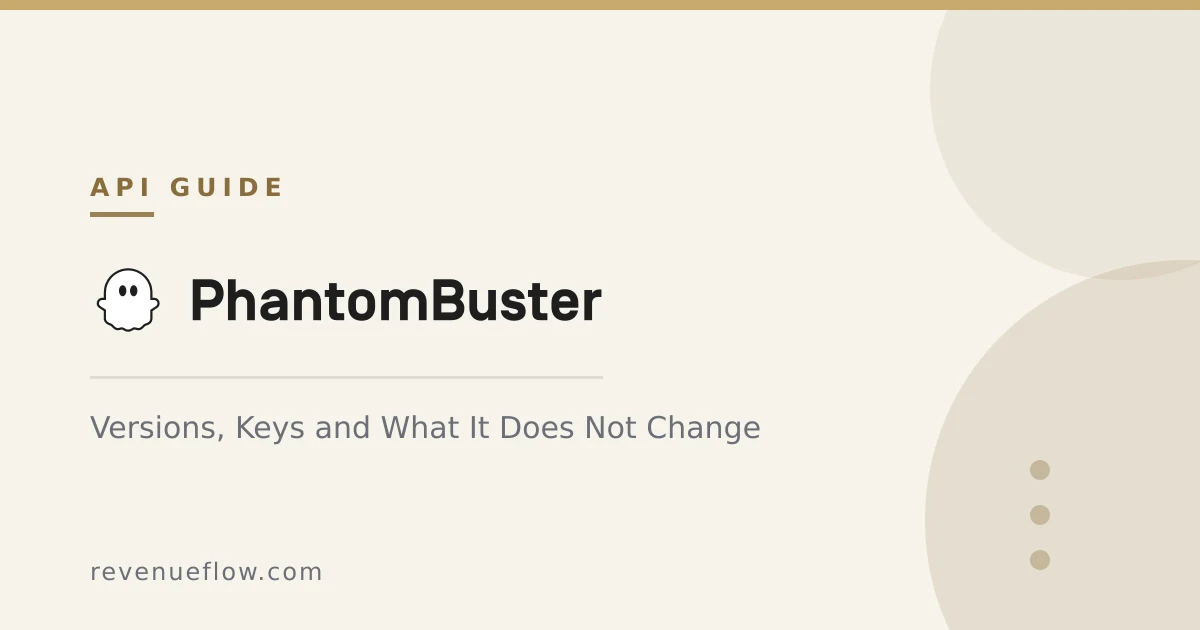 Branded cover: PhantomBuster API: Versions, Keys and What It Does Not Change
