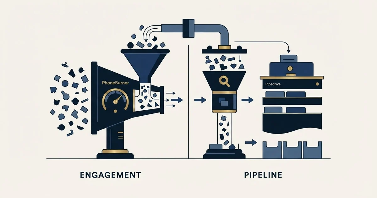 Editorial illustration for PhoneBurner vs Pipedrive