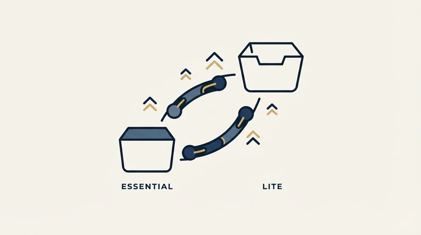 Section illustration: What Lite gained over Essential