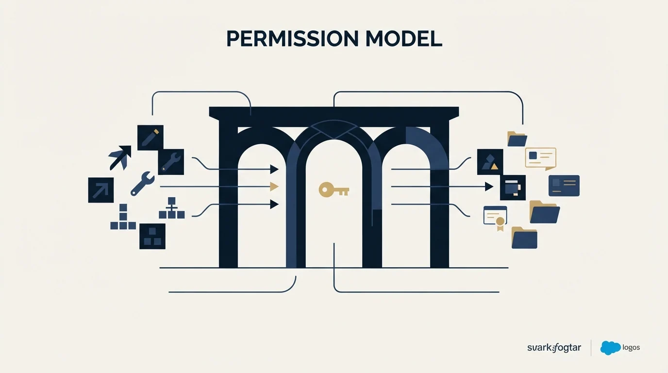 Section illustration: The permission model, which is the part that makes this
