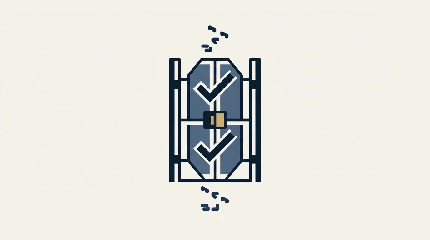 Section illustration: Automated sending is authorised twice, and it can fail closed