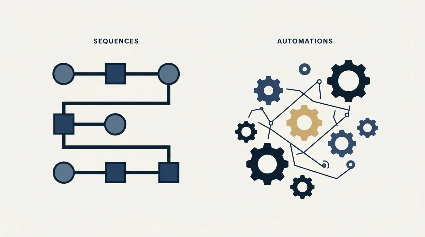 Section illustration: Sequences and Automations are different tools