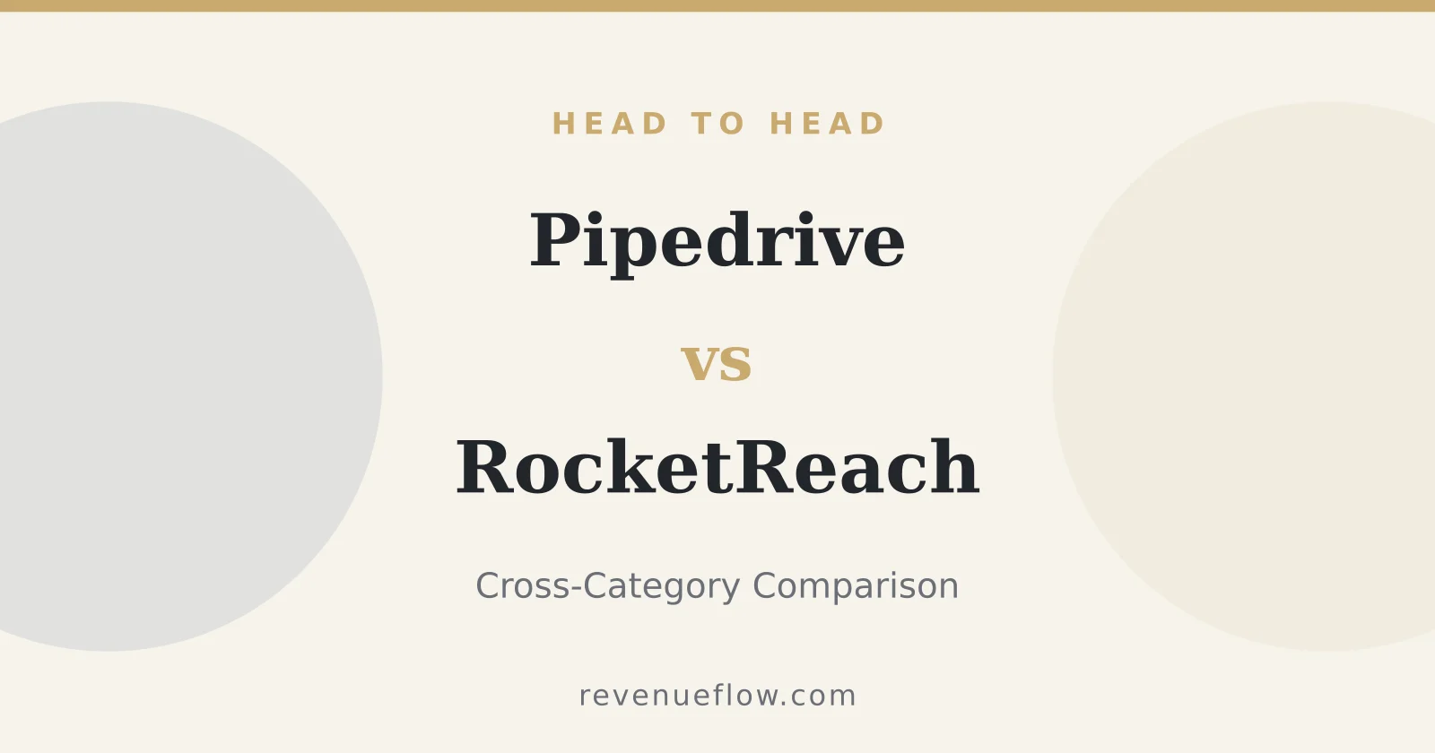 Branded cover: Pipedrive vs RocketReach: Cross-Category Comparison