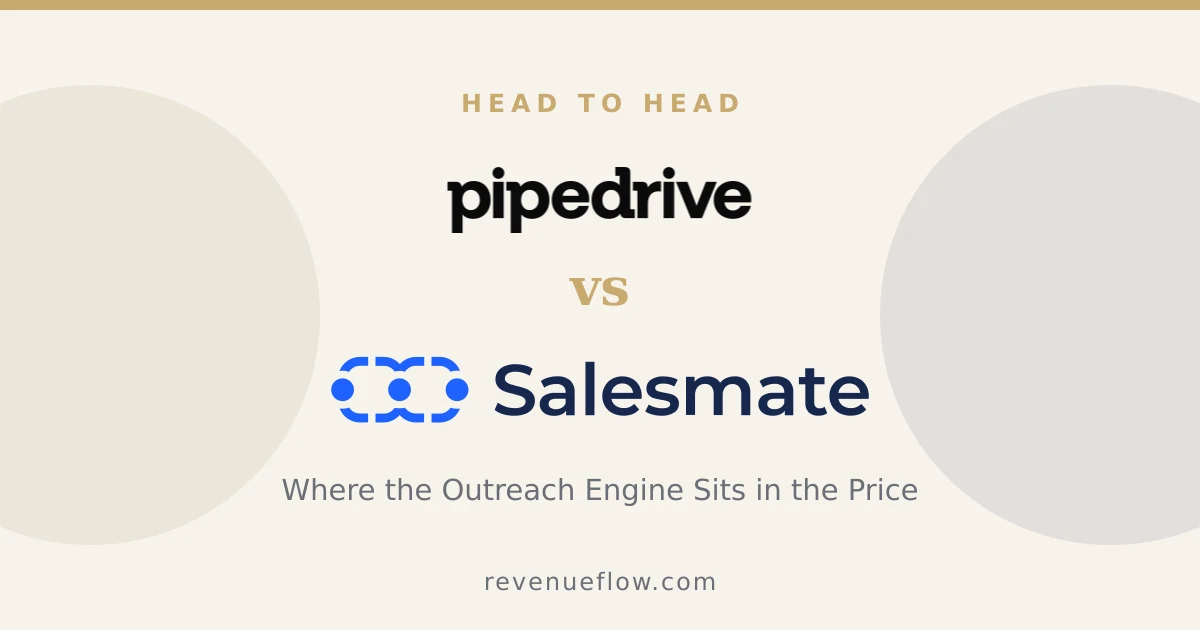 Branded cover: Pipedrive vs Salesmate: Where the Outreach Engine Sits in the Price