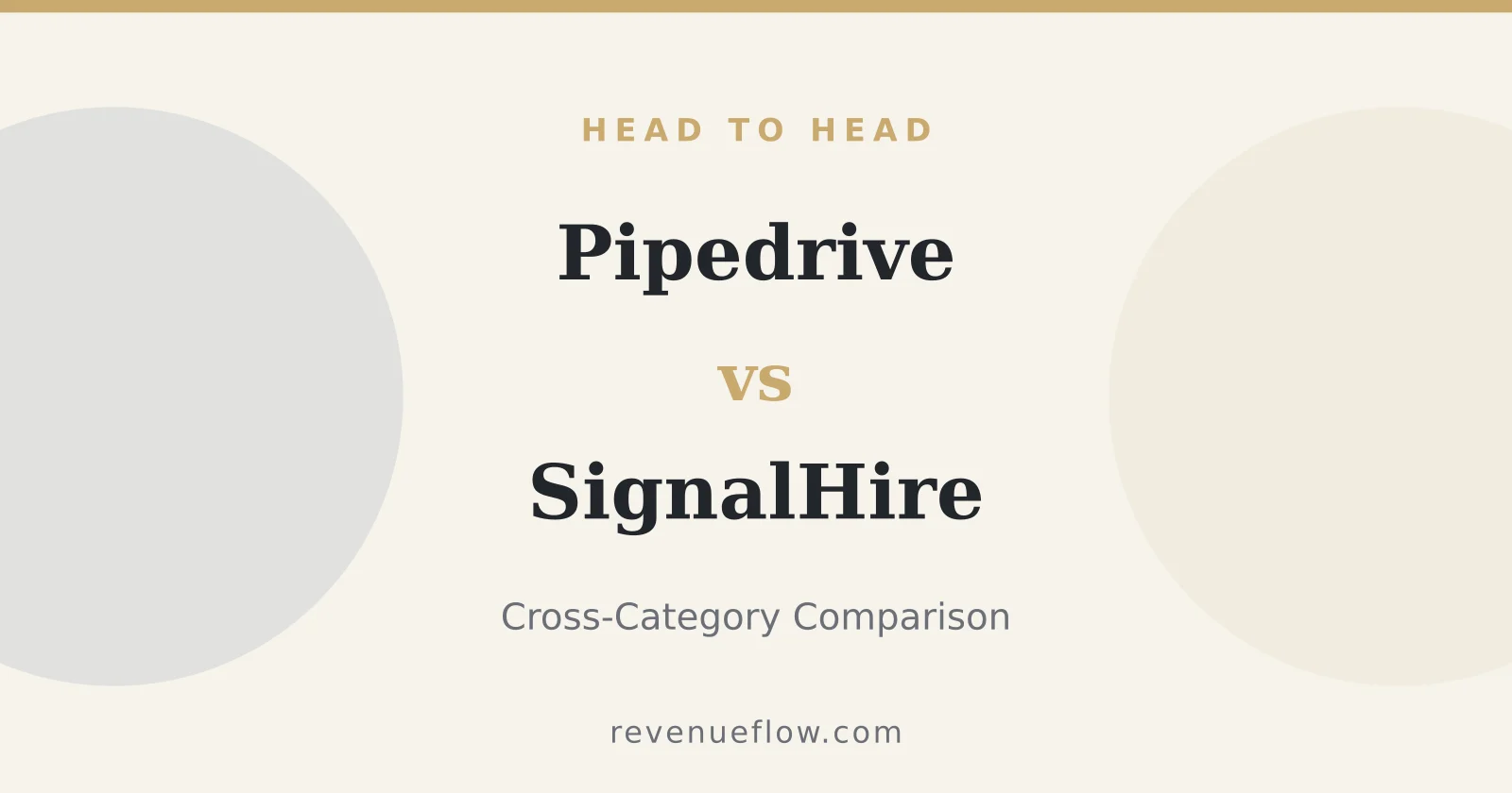 Branded cover: Pipedrive vs SignalHire: Cross-Category Comparison