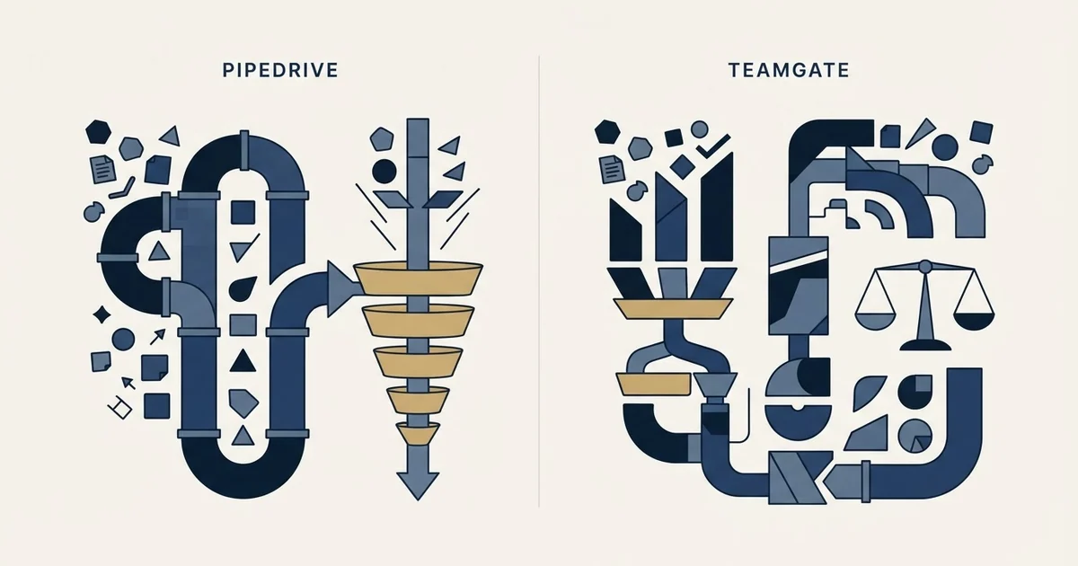 Editorial illustration for Pipedrive vs Teamgate