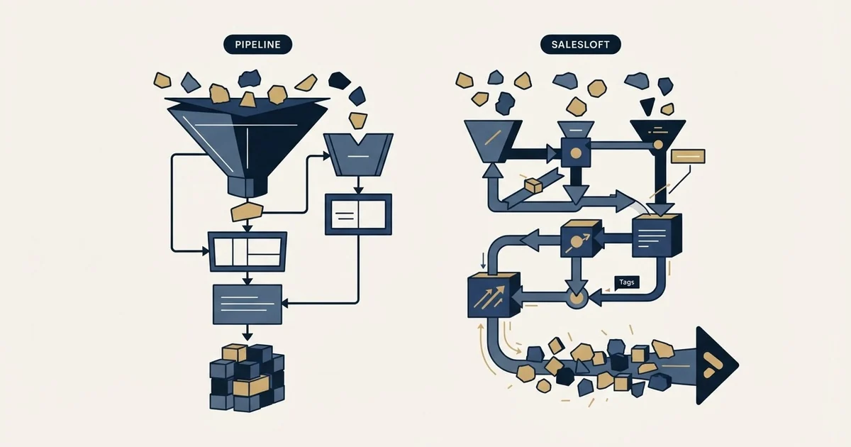 Editorial illustration for Pipeline CRM vs Salesloft