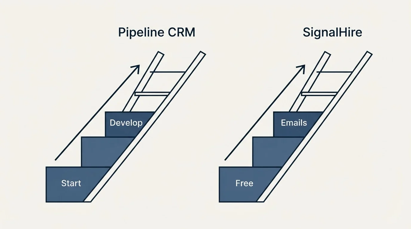 Pricing ladder: Pricing Comparison (Pipeline CRM, SignalHire, Start, Free)