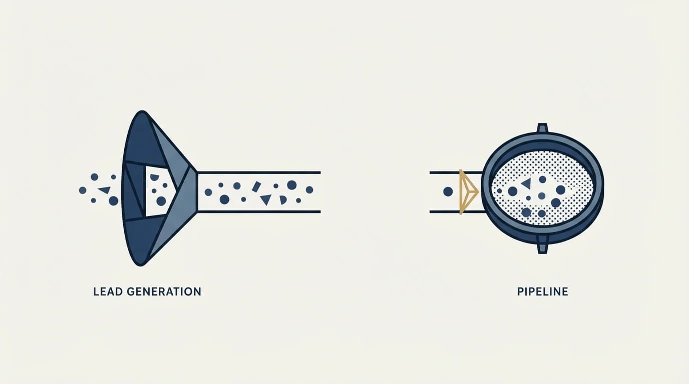 Section illustration: What pipeline generation requires that lead generation does not