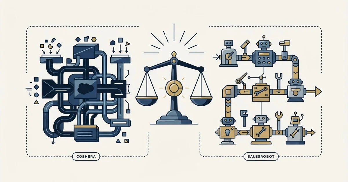 Editorial illustration for Coevera vs SalesRobot
