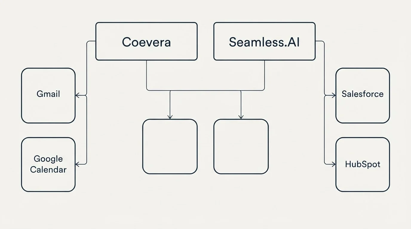 Integration grid: Integration Ecosystem (Coevera, Seamless.AI, Gmail, Salesforce)