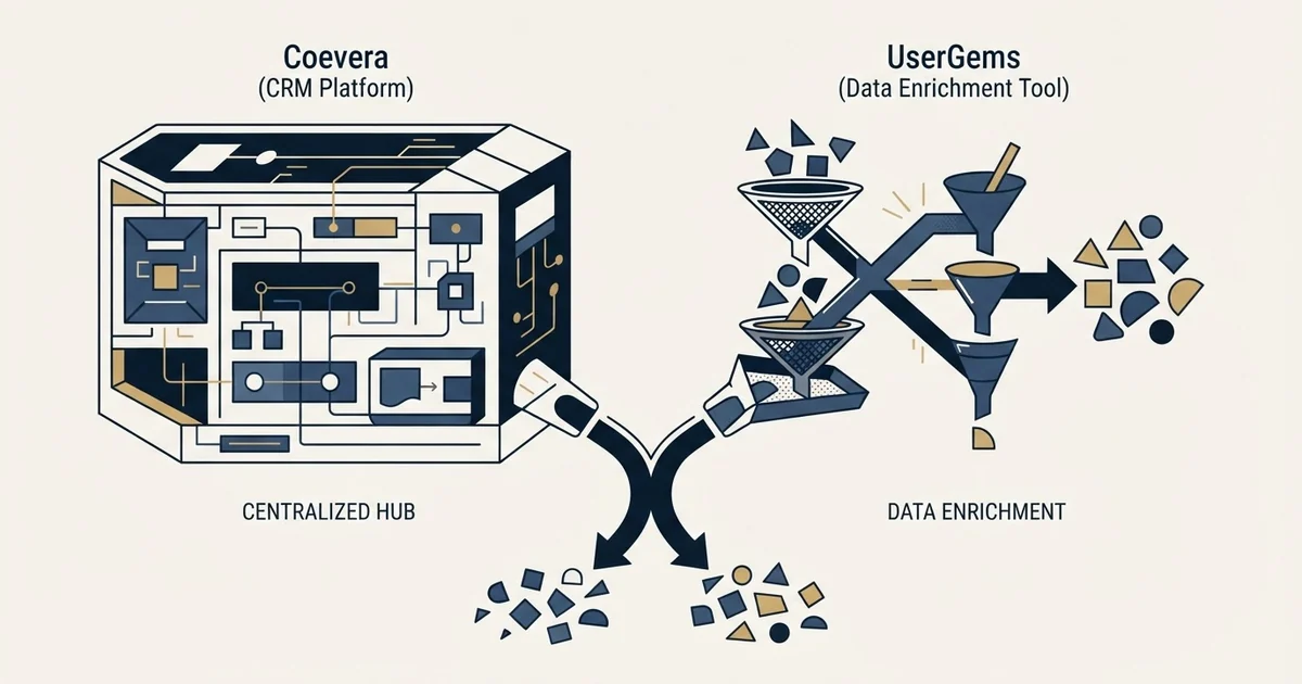 Editorial illustration for Coevera vs UserGems
