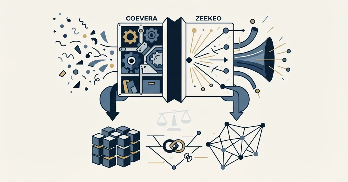 Editorial illustration for Coevera vs Zeekeo