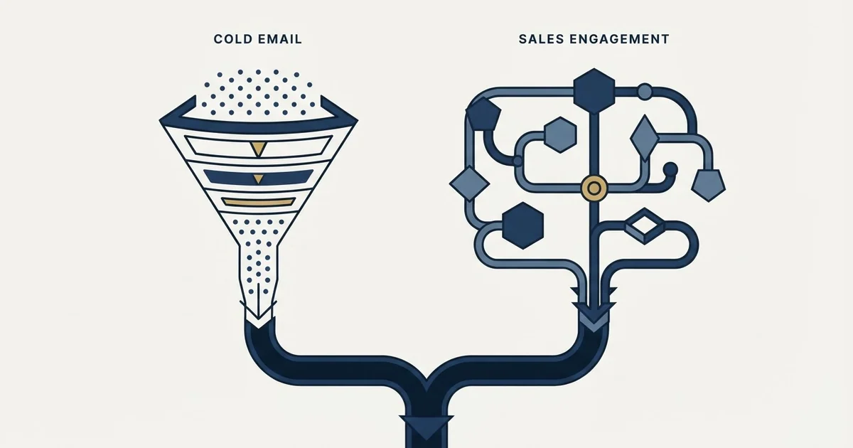 Editorial illustration for PlusVibe vs Salesloft