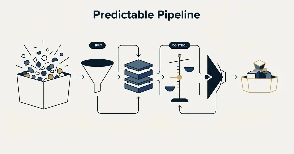 Editorial illustration for Predictable Pipeline