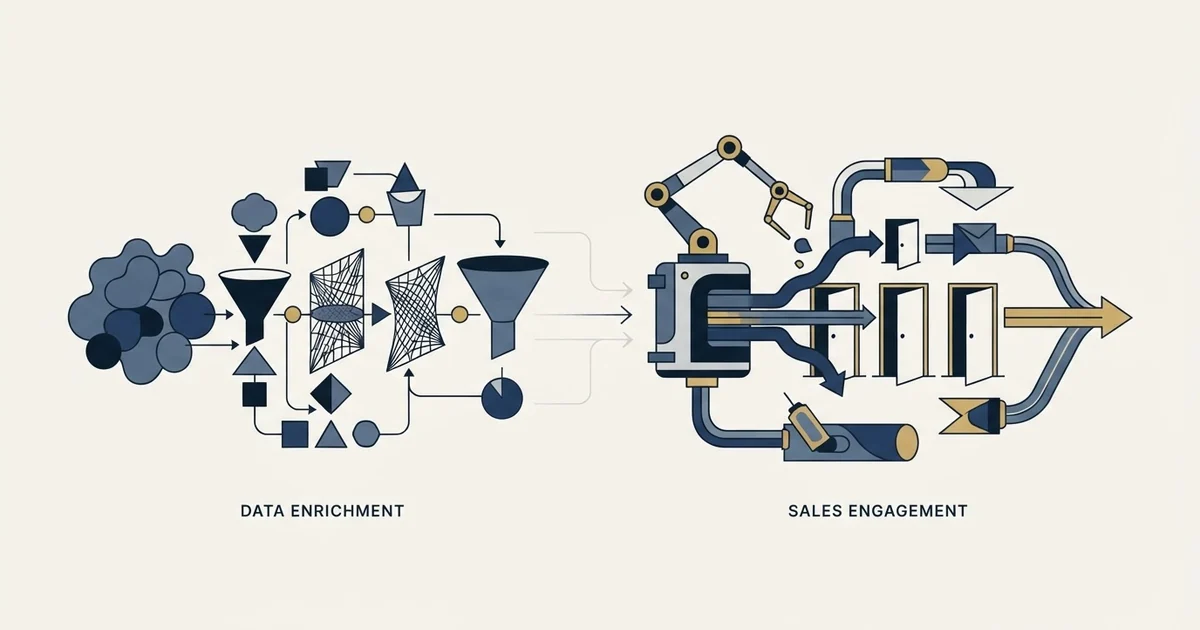 Editorial illustration for PredictLeads vs Regie.ai