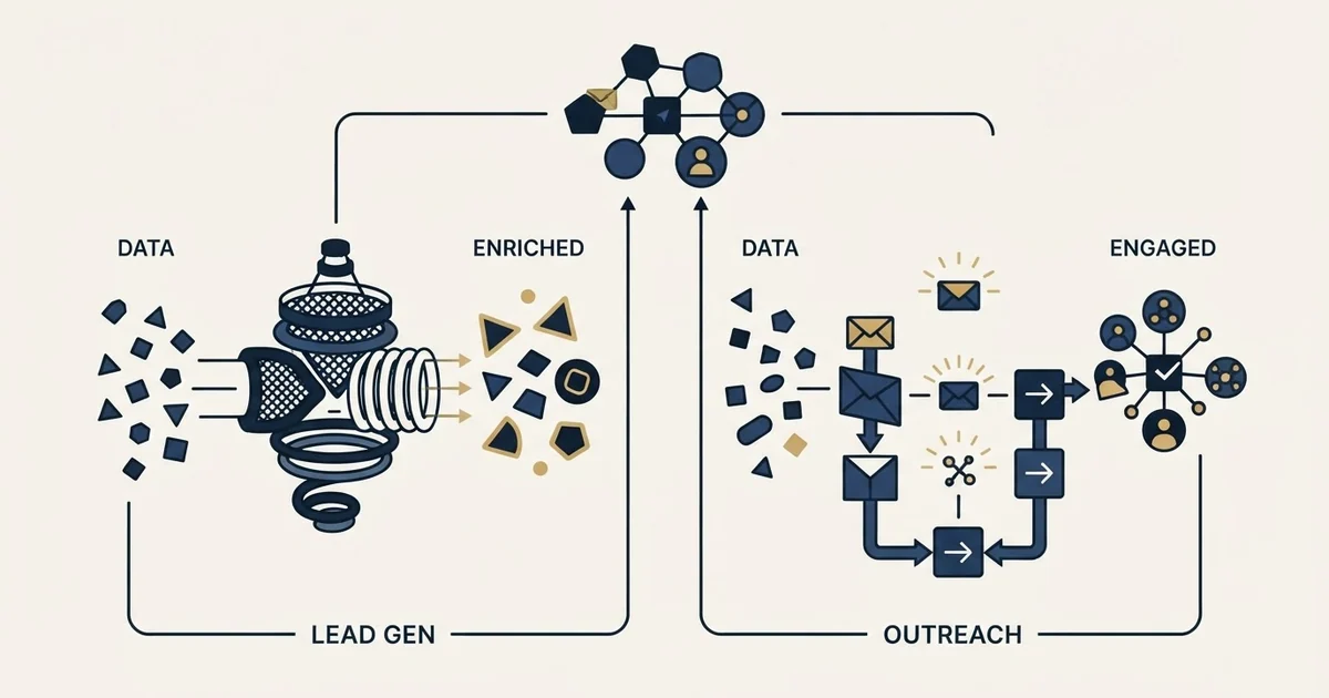 Editorial illustration for PredictLeads vs Salesforge