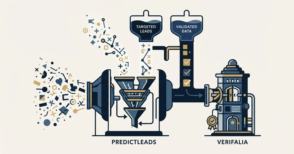 Editorial illustration for PredictLeads vs Verifalia