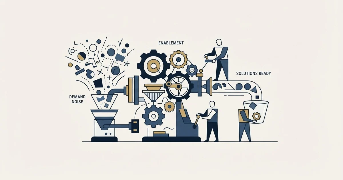 Editorial illustration for Presales Enablement