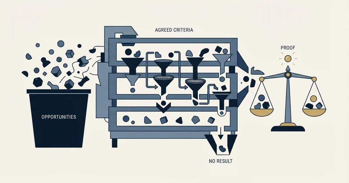 Editorial illustration for Proof of Concept Sales