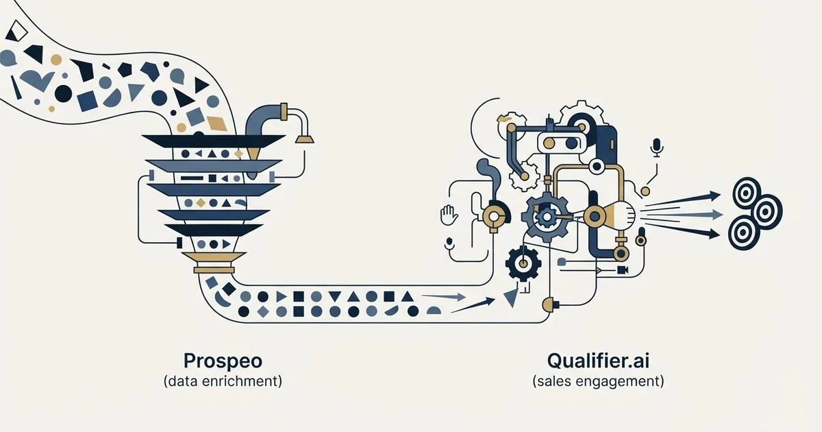 Editorial illustration for Prospeo vs Qualifier.ai