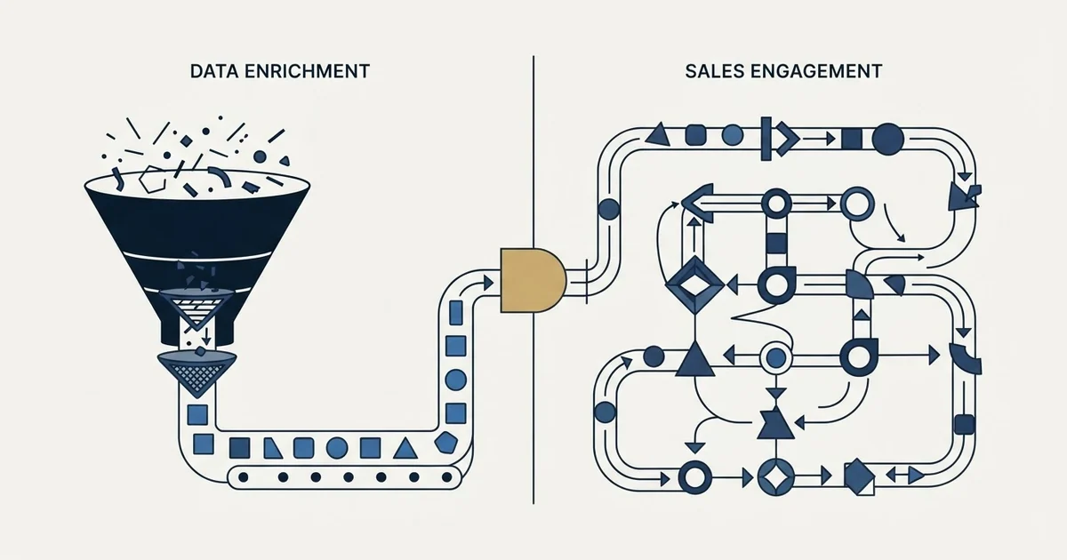 Editorial illustration for Prospeo vs Salesloft