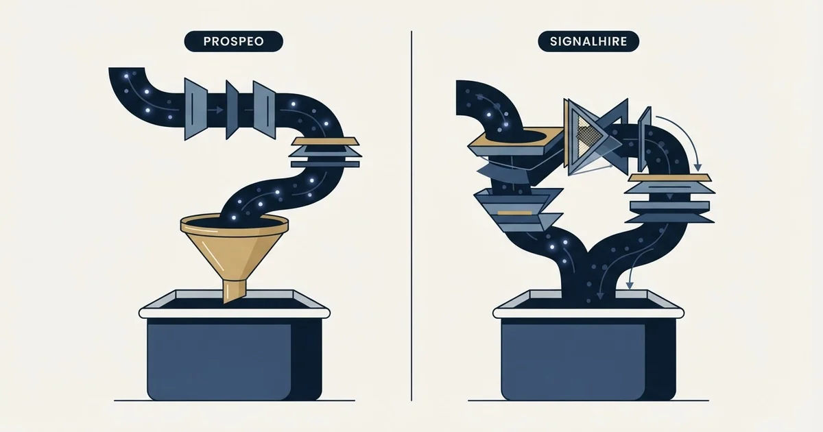 Editorial illustration for Prospeo vs SignalHire