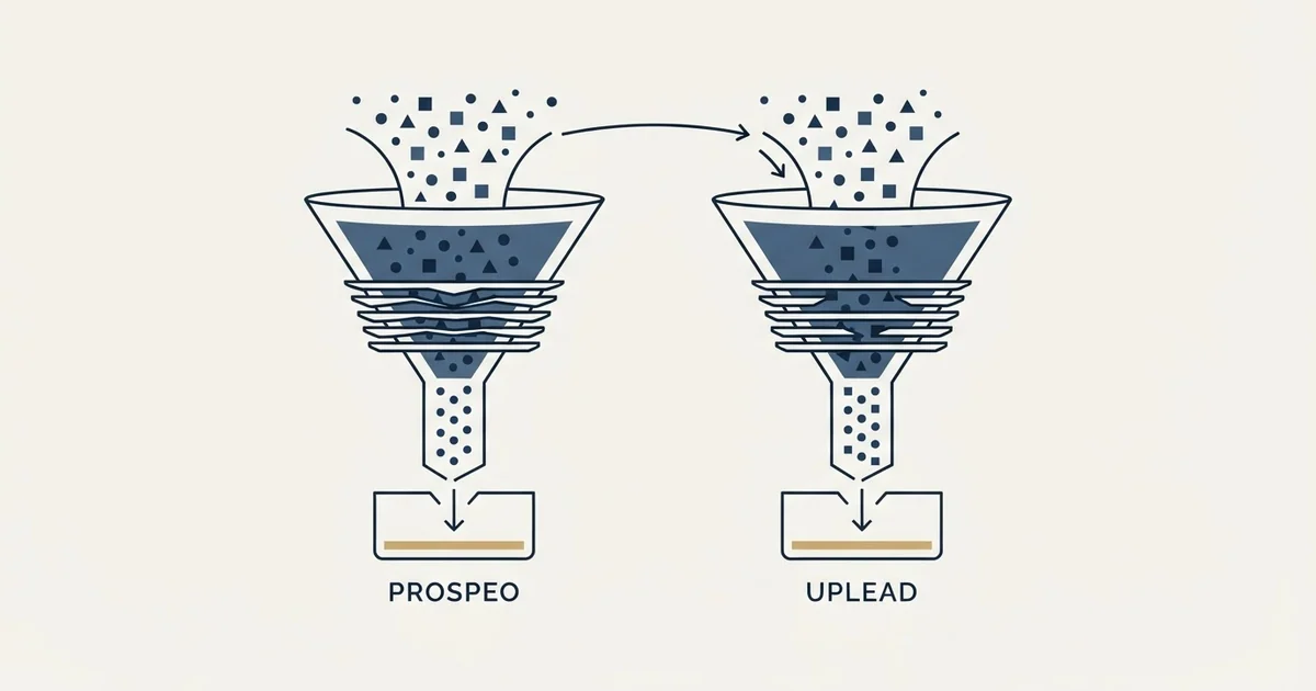 Editorial illustration for Prospeo vs UpLead