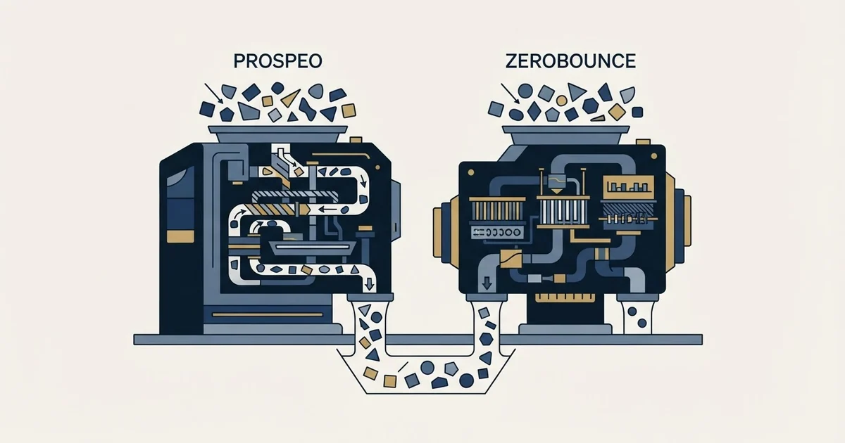 Editorial illustration for Prospeo vs ZeroBounce