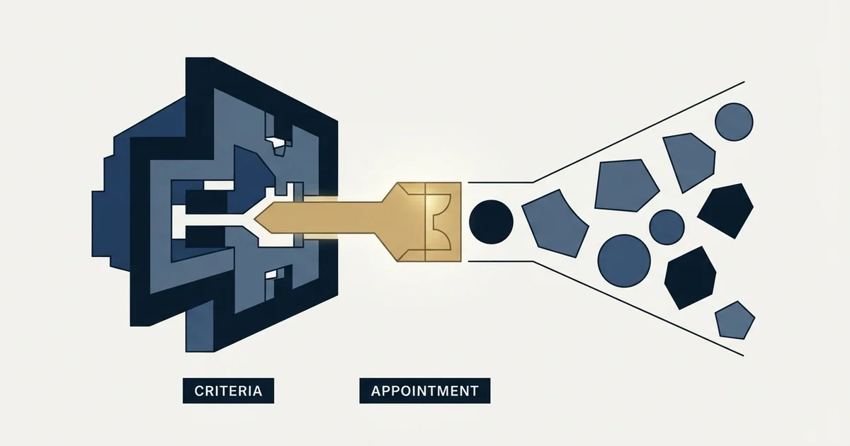 Editorial illustration for Qualified Appointment
