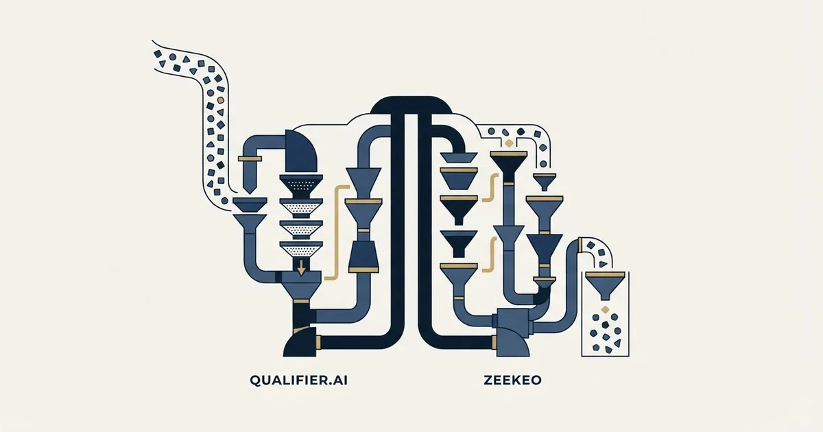 Editorial illustration for Qualifier.ai vs Zeekeo