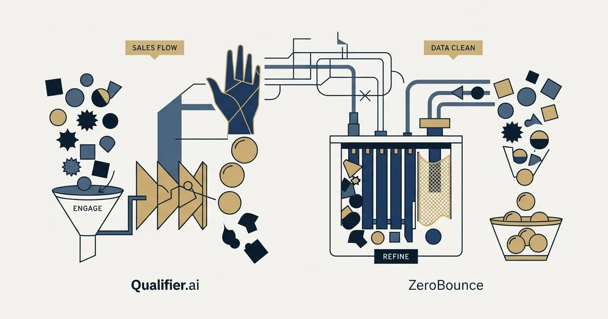 Editorial illustration for Qualifier.ai vs ZeroBounce