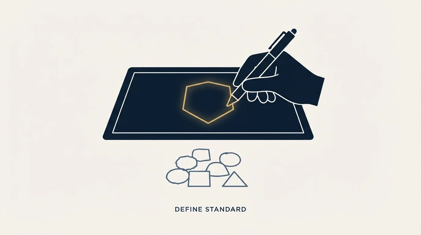 Section illustration: Write the standard down before the campaign