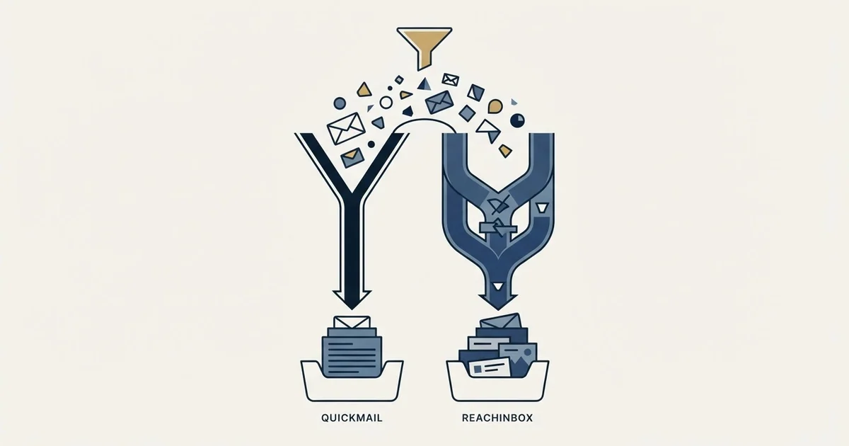 Editorial illustration for QuickMail vs ReachInbox