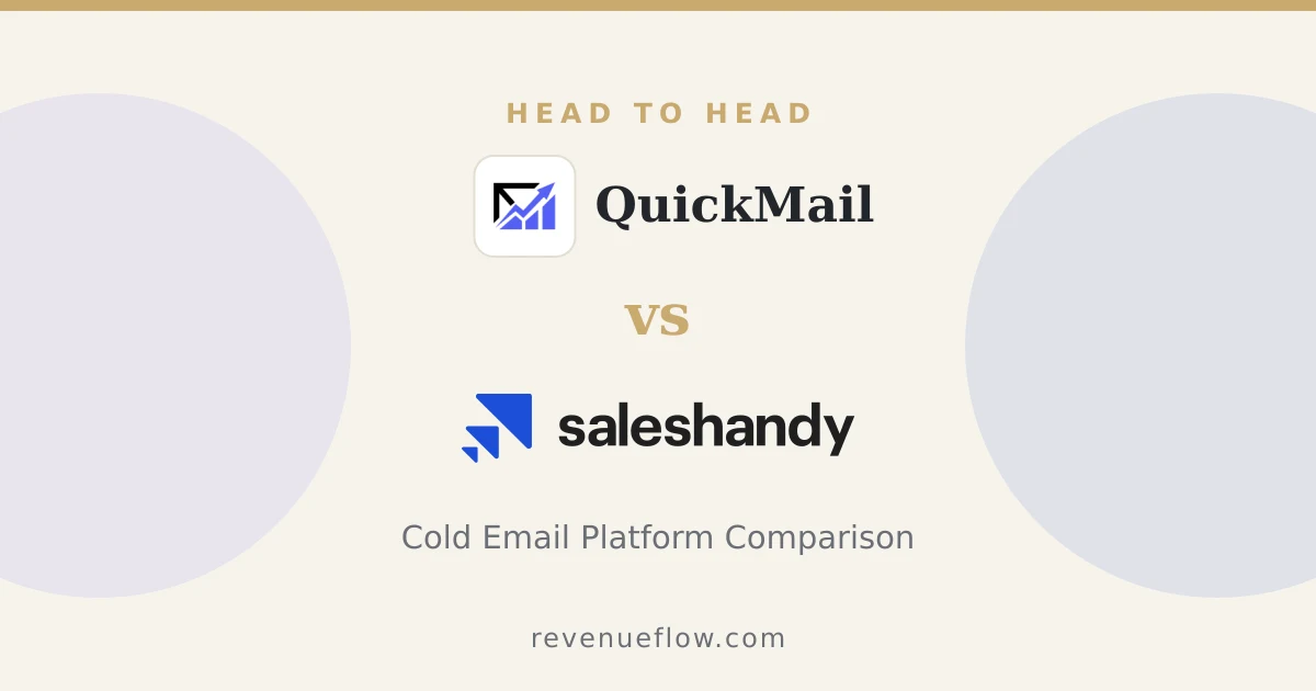 Branded cover: QuickMail vs Saleshandy: Cold Email Platform Comparison